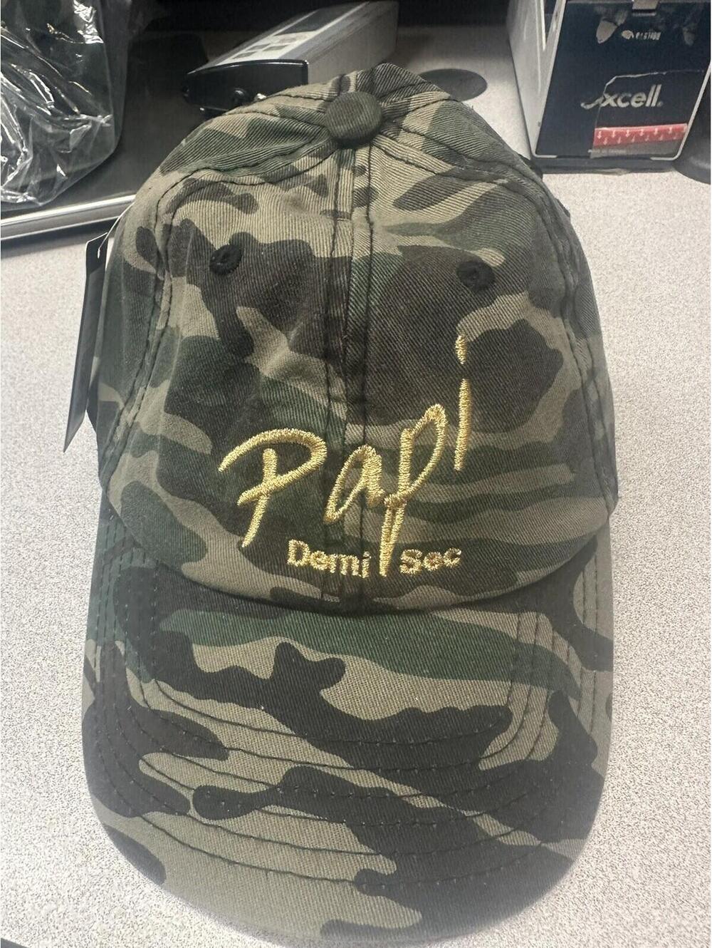 Papi Demi Sec Camouflage Baseball Hat Cap NWT